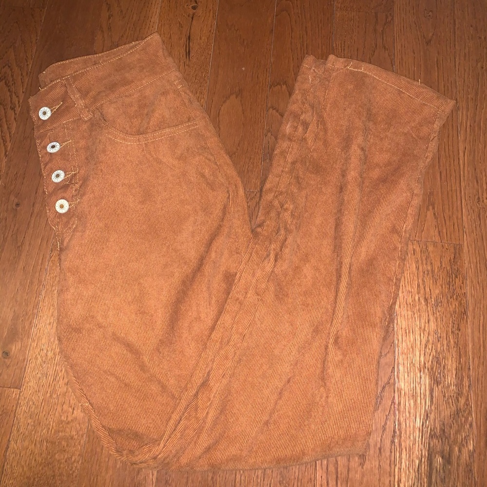 corduroy high waisted trousers
